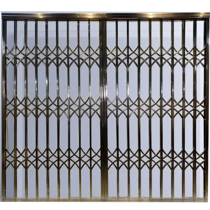 Stainless steel sliding retractable folding gate